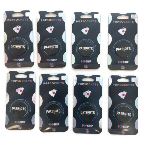 Pop Sockets Phone Grip Universal Phone Holder Lot of 8 New England Patriots - Picture 1 of 4